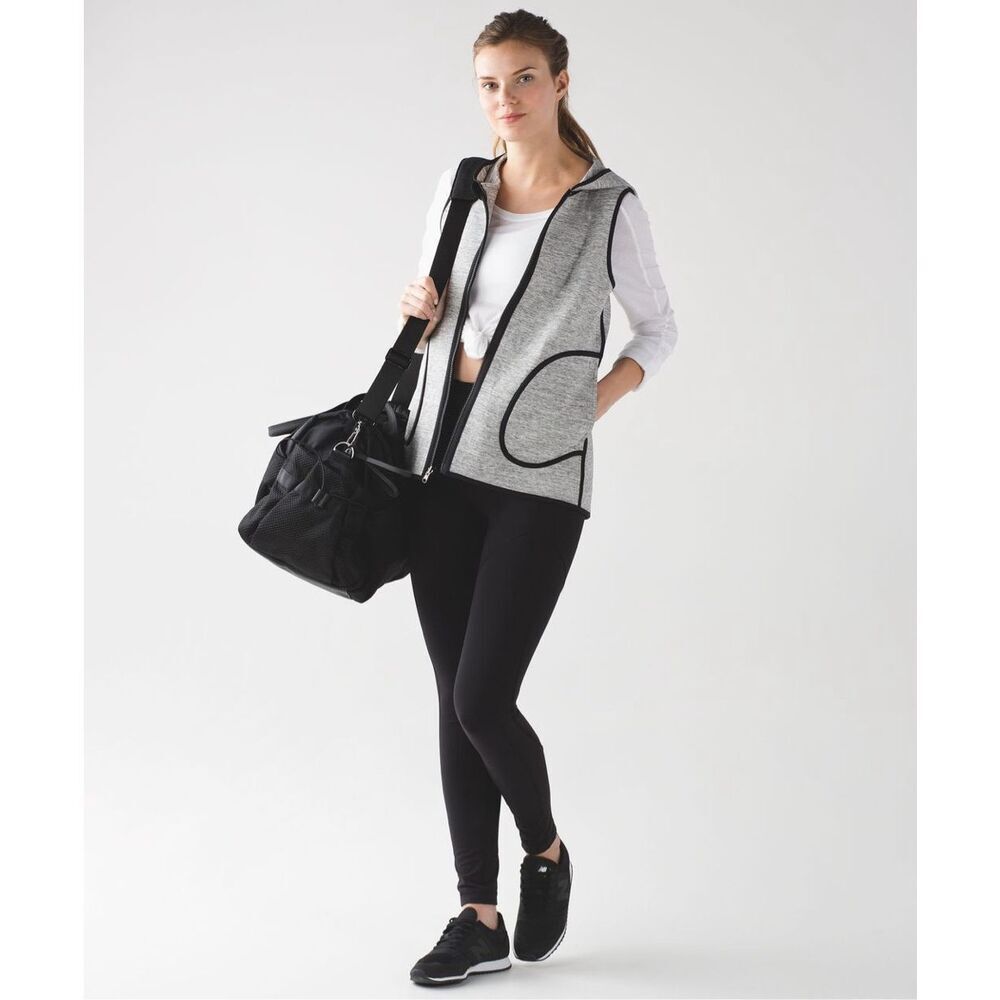 lululemon athletica Gray and Black Hooded Vest